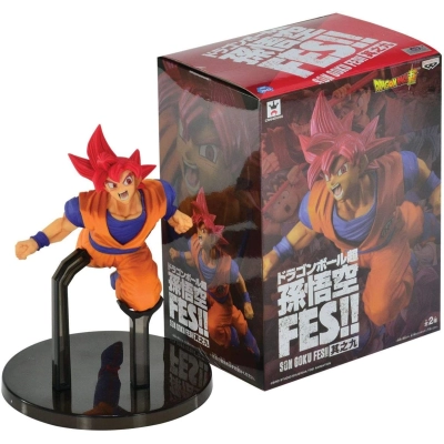 Boneco Dragon Ball Super Sayajin Goku God - Bandai 34613