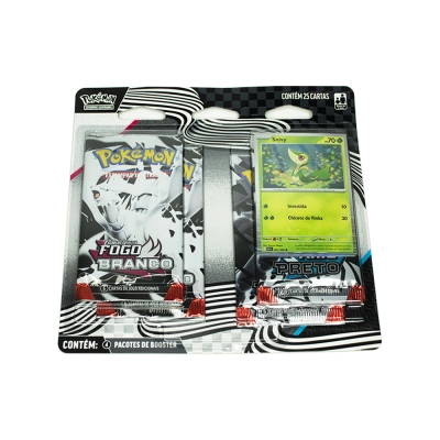 Blister Quádruplo Pokémon Escarlate e Violeta: Fogo Branco e Raio Preto - Snivy