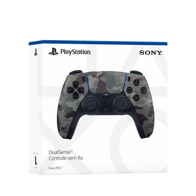 Controle PS5 Cinza Camuflado sem fio (Dualsense) - Sony Controle PS5 Cinza Camuflado sem fio (Dualsense) - Sony