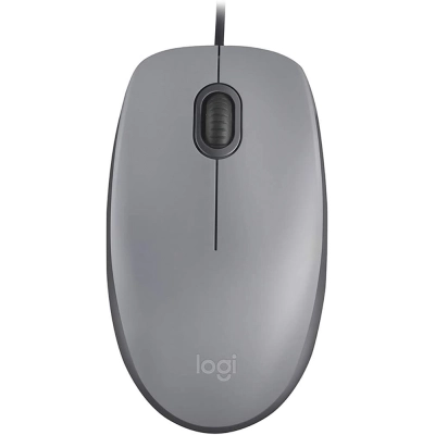 Mouse com fio Logitech M110 Silent - Cinza