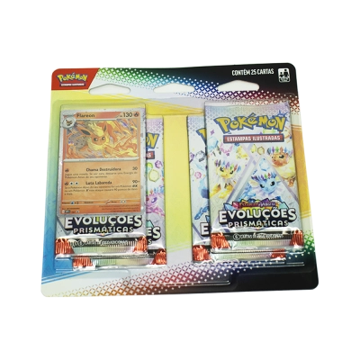 Blister Quádruplo Pokémon Escarlate e Violeta: Evoluções Prismáticas - Flareon
