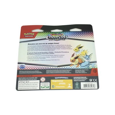 Blister Quádruplo Pokémon Escarlate e Violeta: Evoluções Prismáticas - Vaporeon