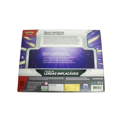 Box Coleção Pokémon EX Lendas Implacáveis: Zacian EX
