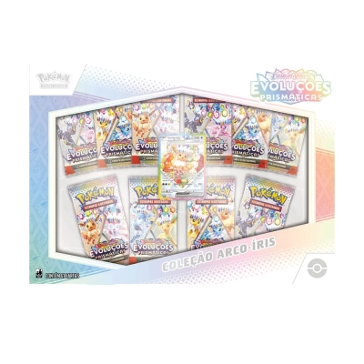 Box Pokémon Escarlate e Violeta - Coleção Arco-Íris: Evoluções Prismáticas