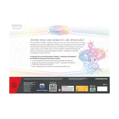 Box Pokémon Escarlate e Violeta - Coleção Arco-Íris: Evoluções Prismáticas