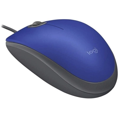 Mouse com fio Logitech M110 Silent - Azul