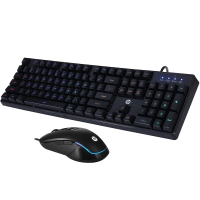 Kit Teclado e Mouse HP KM200 USB Gaming - Preto