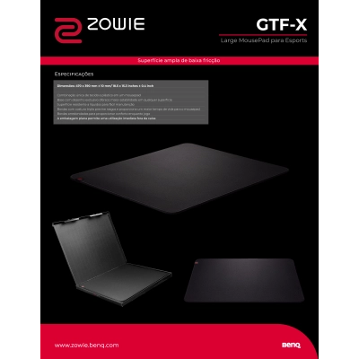 Mousepad BenQ Zowie GTF-X - Preto