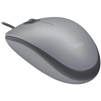 Mouse com fio Logitech M110 Silent - Cinza