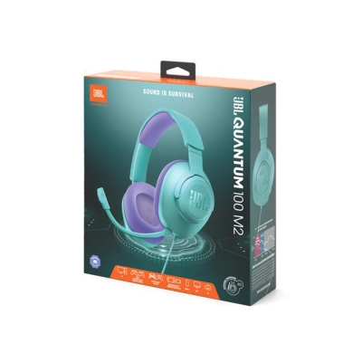Headset Gamer JBL Quantum 100M2 - Cyan