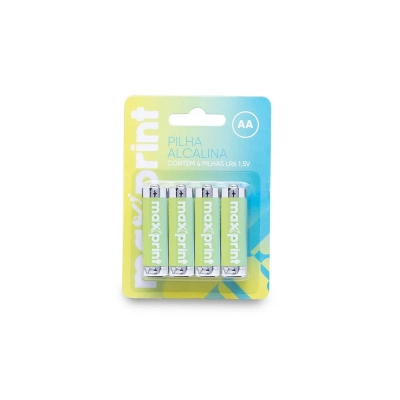 Pilha Alcalina Maxprint AA Pequena 1,5V - Cod. 756343